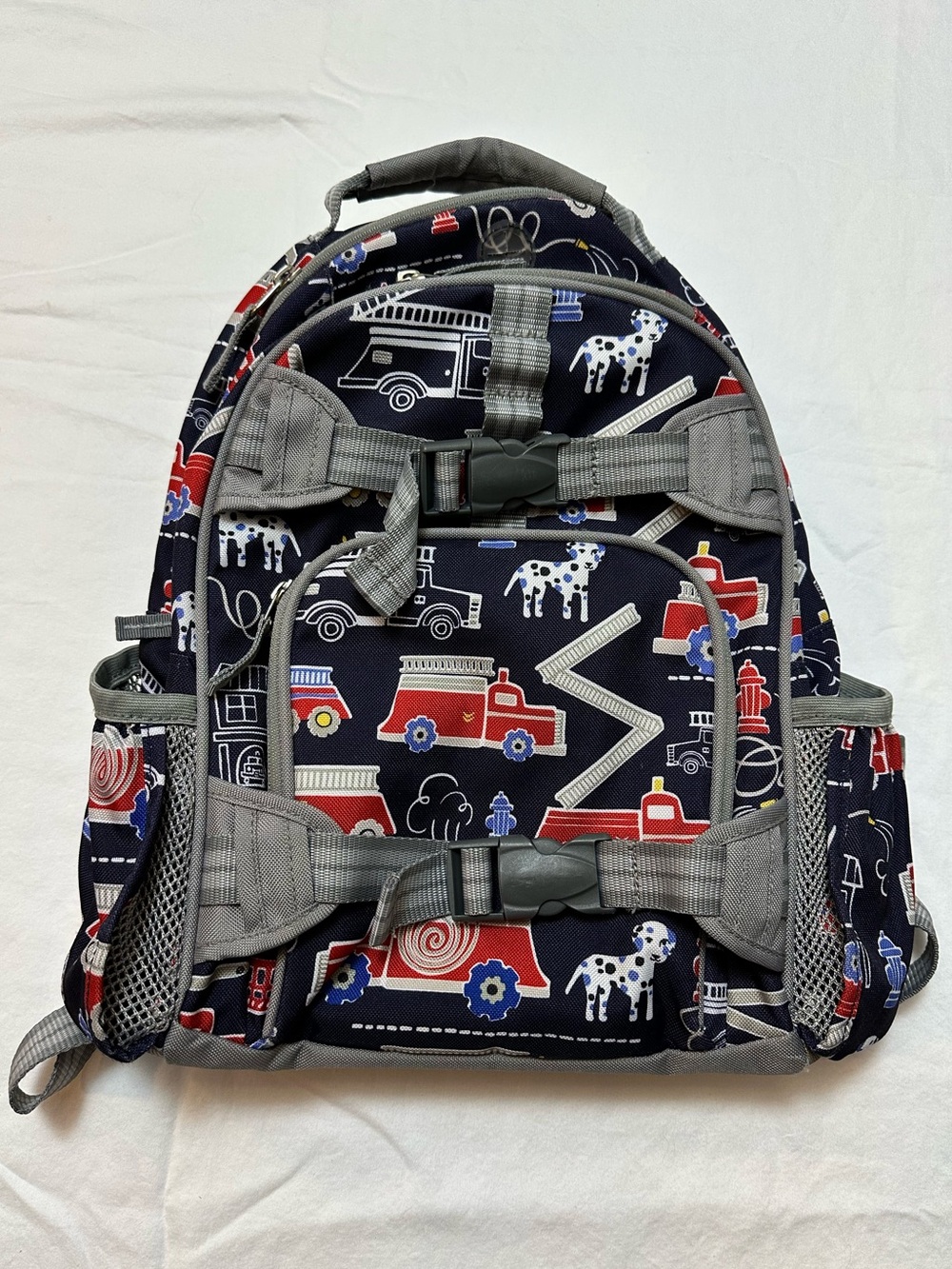 PBK Pottery Barn Kids Mini Preschool Toddler Firetruck Blue Mackenzie Backpack